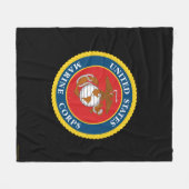 Siegel des Meereskorps - flach Fleecedecke (Vorderseite (Horizontal))