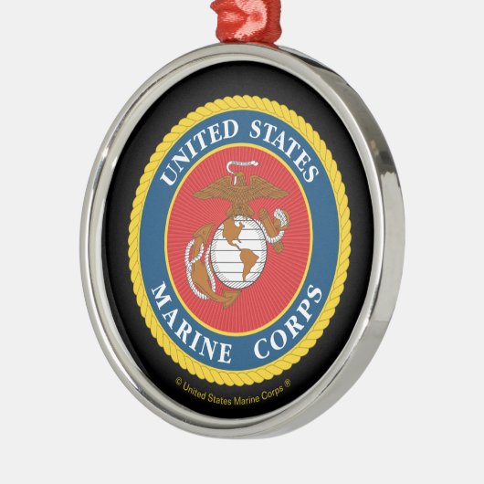 Siegel des Meereskorps - flach Ornament Aus Metall (Links)