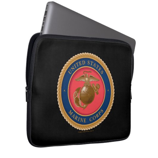 Siegel des Meereskorps Laptopschutzhülle (Vorne Rechts)