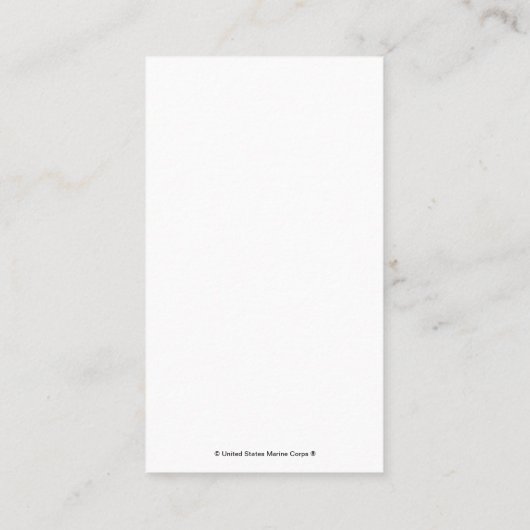 Siegel des Meereskorps Platzkarte (Rückseite)