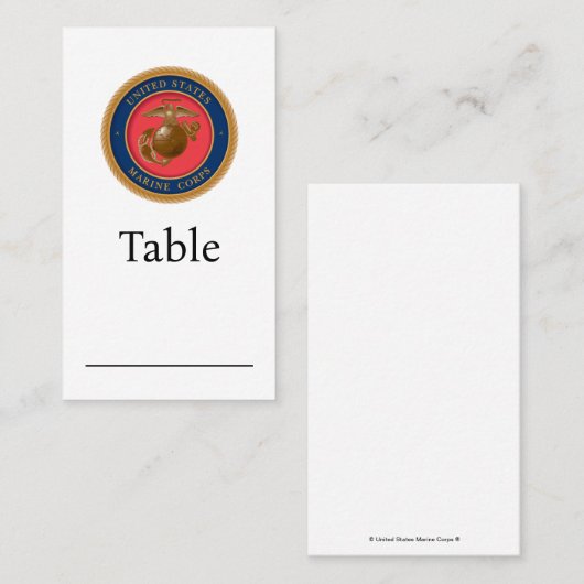 Siegel des Meereskorps Platzkarte (Vorne/Hinten)