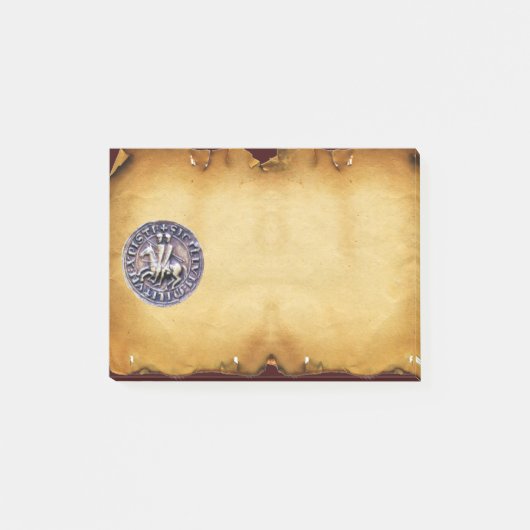 SIEGEL DES Pergaments der RITTER TEMPLAR Post-it Klebezettel (Vorderseite)