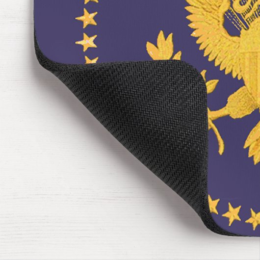 Siegel des Präsidenten auf blauer Erde Mousepad (Ecke)