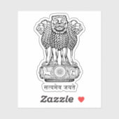 Siegel des Rajasthan-Staat, Indien Aufkleber (Blatt)