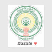 Siegel des Staat Andhra Pradesh, Indien Aufkleber (Blatt)