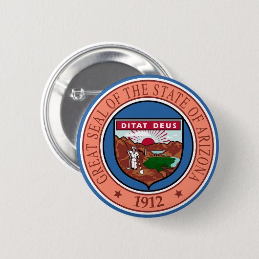 Siegel des Staat Arizona USA Button (Vorne & Hinten)