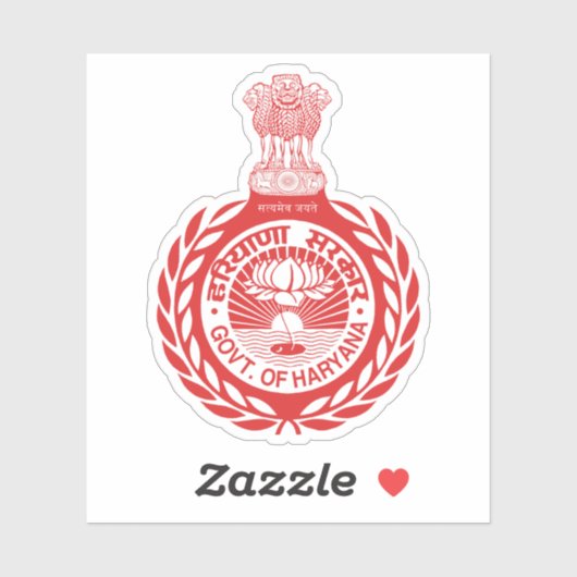 Siegel des Staat Haryana, Indien Aufkleber (Blatt)