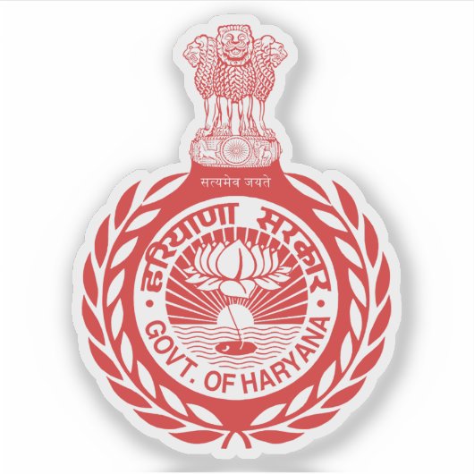 Siegel des Staat Haryana, Indien Aufkleber (Vorderseite)