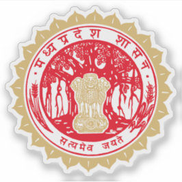 Siegel des Staat Madhya Pradesh, Indien Aufkleber