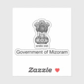Siegel des Staat Mizoram, Indien Aufkleber (Blatt)