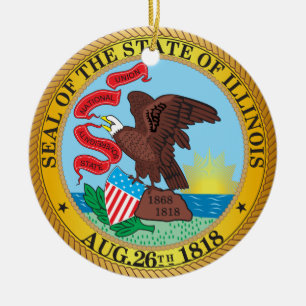 Siegel des Staat von Illinois Keramikornament
