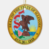 Siegel des Staat von Illinois Keramikornament (Links)