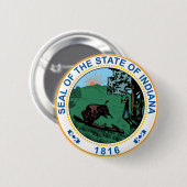 Siegel des Staat von Indiana Button (Vorne & Hinten)