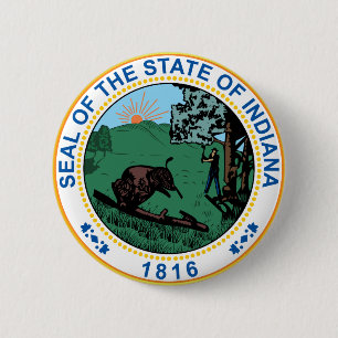 Siegel des Staat von Indiana Button