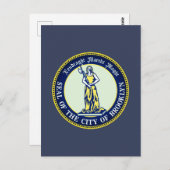 Siegel des Stadtbezirks Brooklyn, New Yorker T - S Postkarte (Vorne/Hinten)