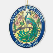 Siegel des Winterparks, Florida Keramik Ornament (Links)