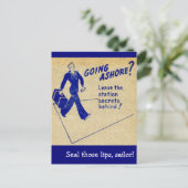 Siegel diese Lippen, Segler! Postkarte (Stehend Vorderseite)