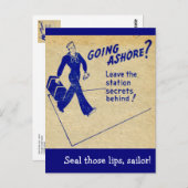 Siegel diese Lippen, Segler! Postkarte (Vorne/Hinten)