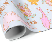 Siegel Dolphin Jellyfish Krustentiere Geschenkpapier (Rolleneckpunkt)