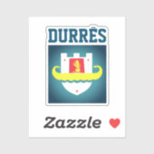 Siegel Durrës, Albanien Aufkleber (Blatt)