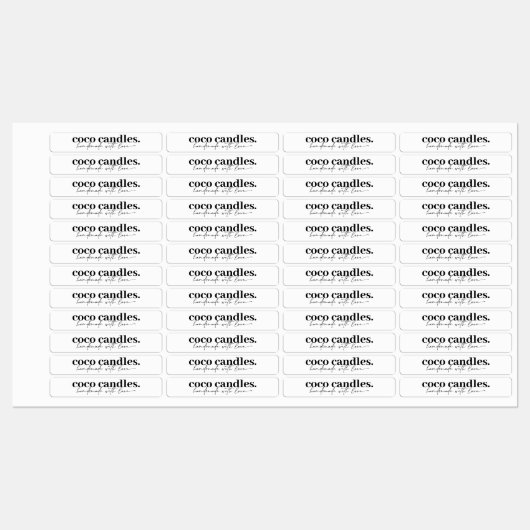 Siegel-Etikett mit dünner Kerze Etiketten (Blatt)