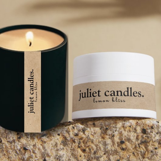 Siegel-Etikett mit Kraft-dünne Kerze Etiketten