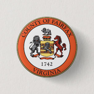 Siegel Fairfax Landkreis, Virginia Button