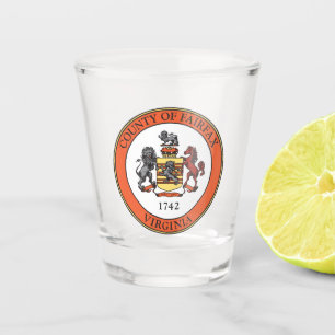 Siegel Fairfax Landkreis, Virginia Schnapsglas
