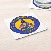 Siegel Fernandina Beach, Florida Rechteckiger Pappuntersetzer (angewinkelt)