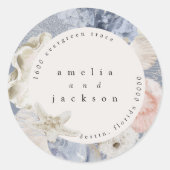 Siegel für Anschriften am Strand Runder Aufkleber (Vorderseite)