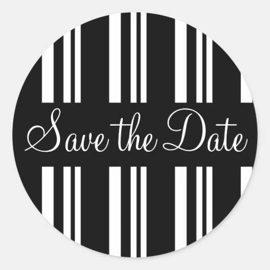 Siegel für Aufkleber mit Save the Date Streifen (Vorderseite)