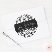 Siegel für das Hochzeitmonographen Runder Aufkleber (Umschlag)