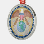 SIEGEL für das von der NOAA beauftragte Korps Silbernes Ornament (Links)