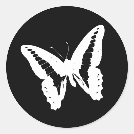 Siegel für den Sticker der schwarzen Butterfly-Ums (Vorderseite)