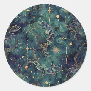 Siegel für die Astrologie Runder Aufkleber