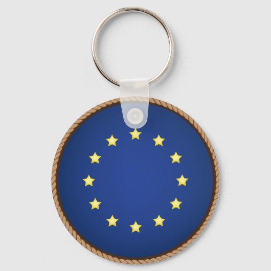Siegel für die coole europäische Gewerkschaft Schlüsselanhänger (Vorderseite)
