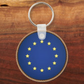 Siegel für die coole europäische Gewerkschaft Schlüsselanhänger (Vorderseite)