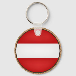 Siegel für die coole österreichische Flagge Schlüsselanhänger