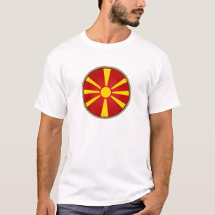 Siegel für die Flagge cool Mazedonien T-Shirt