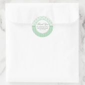 Siegel für die Gastgeschenk Hochzeit "Green White Runder Aufkleber (Tasche)