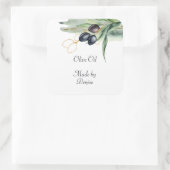 Siegel für die Olive-Branche Quadratischer Aufkleber (Tasche)