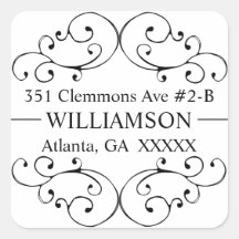 Siegel für die Rücksendeadresse des Whimsical Swir