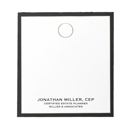 Siegel für einfache Luxus-Gold-Logos Notizblock (Vorderseite)