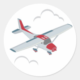 Siegel für Flugzeugaufkleber Runder Aufkleber