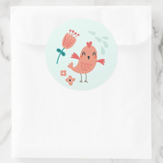 Siegel für Holztiere Runder Aufkleber (Tasche)