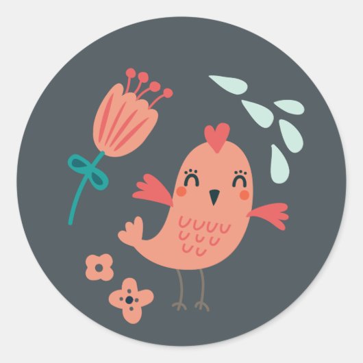 Siegel für Holztiere Runder Aufkleber (Vorderseite)