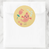 Siegel für Holztiere Runder Aufkleber (Tasche)