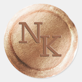 Siegel für Kupferfolienwachs Runder Aufkleber