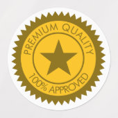Siegel für Premium-Qualitätszertifikate Etiketten (Design 1)