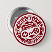 Siegel Gaming Button der Red University of Gamers (Vorne & Hinten)